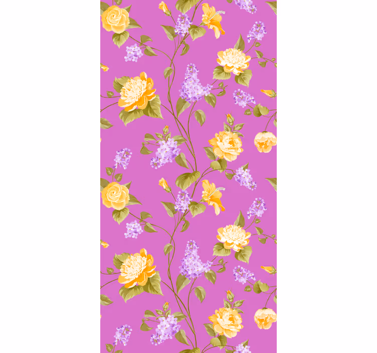 Blommiga blomrutor Rullgardin blommor och växter - Tenstickers