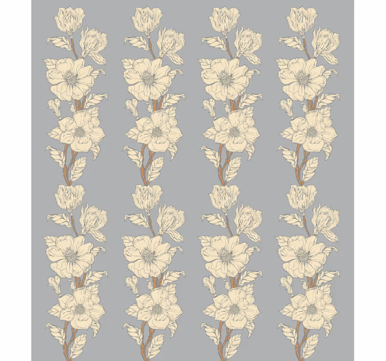 Vertikalt elegant mönster Rullgardin blommig - Tenstickers