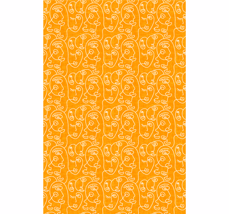 Abstrakt orange dras kvinnor rullgardin - Tenstickers