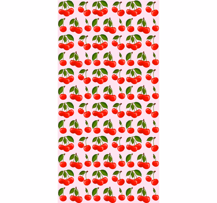 Röda körsbärsmönster Rullgardin kök - Tenstickers