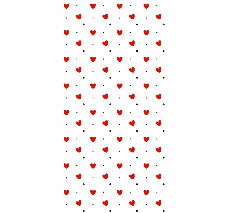 Hjärta mönster glädje Rullgardin romantisk - Tenstickers