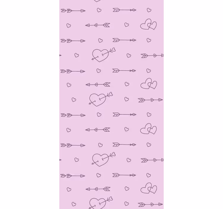 Hjärtan och pilar Rullgardin romantisk - Tenstickers
