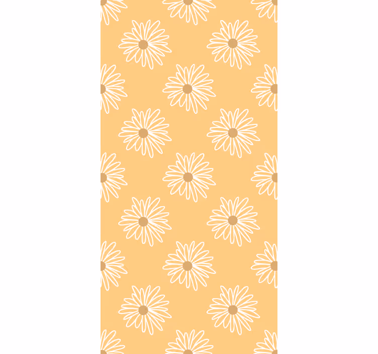 Gul daisy design Rullgardin blommig - Tenstickers