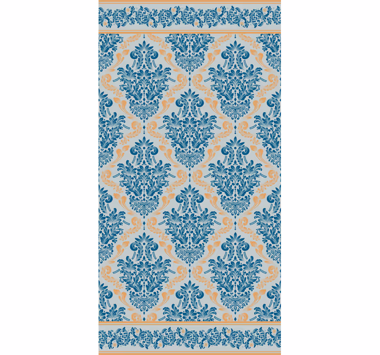 Blommigt barockmönster Rullgardin elegant - Tenstickers