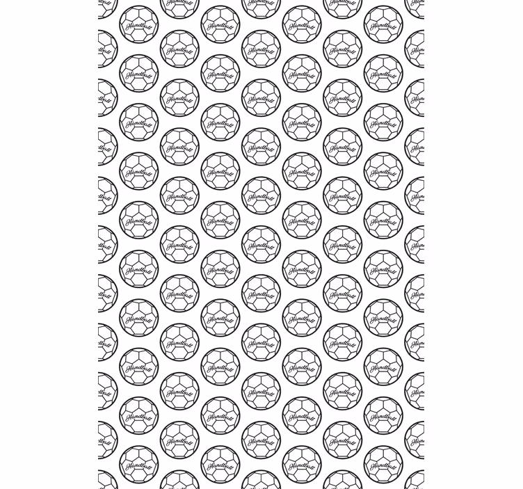 Handboll svartvitt mönster Rullgardin sport - Tenstickers