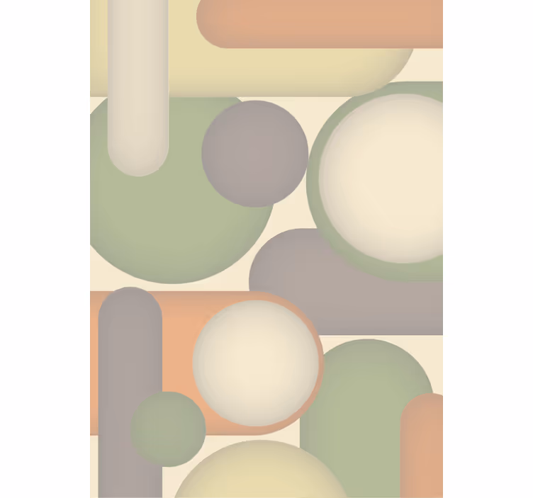 Geometrisk cirkel arrangemang Rullgardin modern - Tenstickers