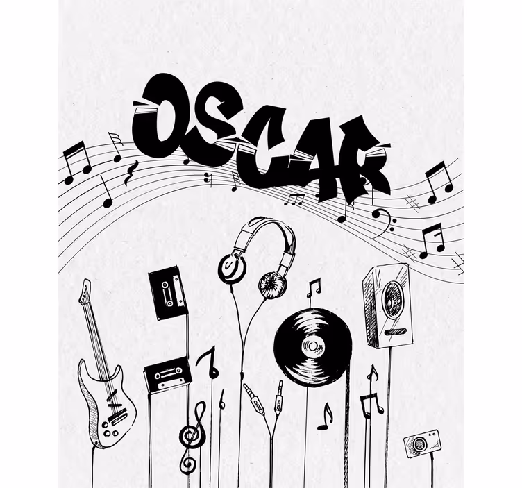 Musik personlig anpassad tryckt fönsterskärm - Tenstickers