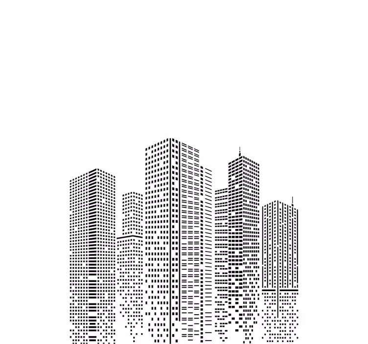 Skyline office original rullgardin - Tenstickers