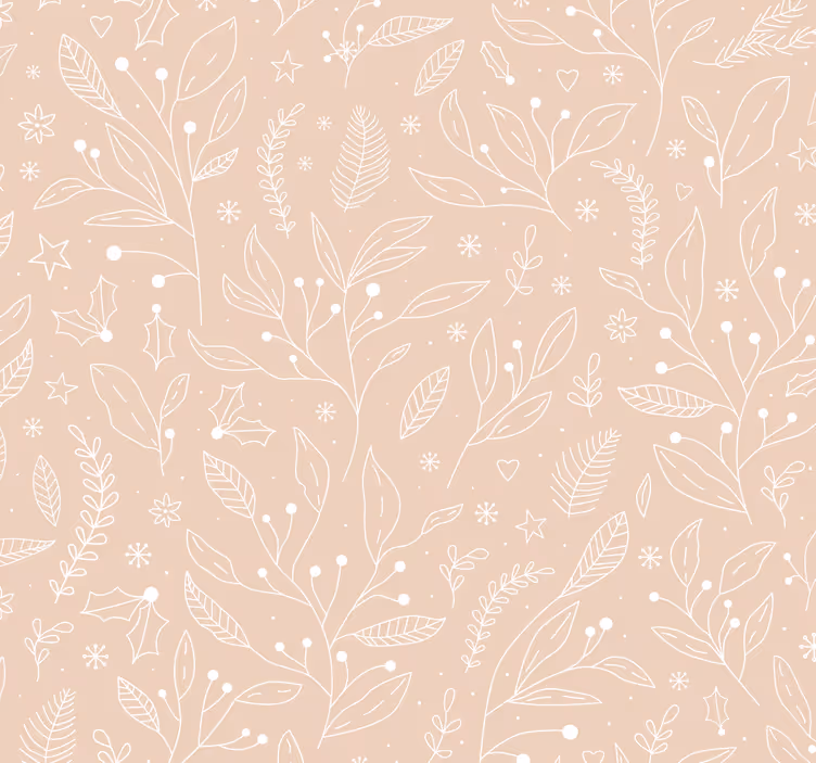 Julväxter Rullgardin beige - Tenstickers
