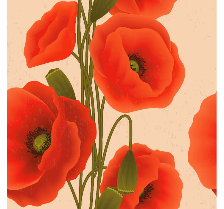 Vallmo Rullgardin fler blommor och växter - Tenstickers