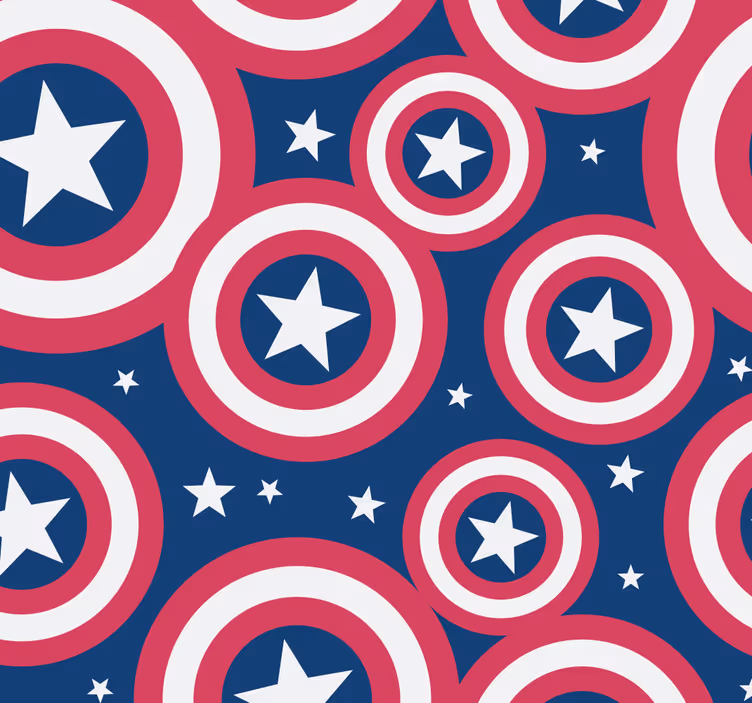 Amerika rundad sköld Rullgardin superhjälte - Tenstickers