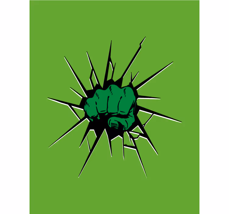 Grön näve Rullgardin superhjälte - Tenstickers