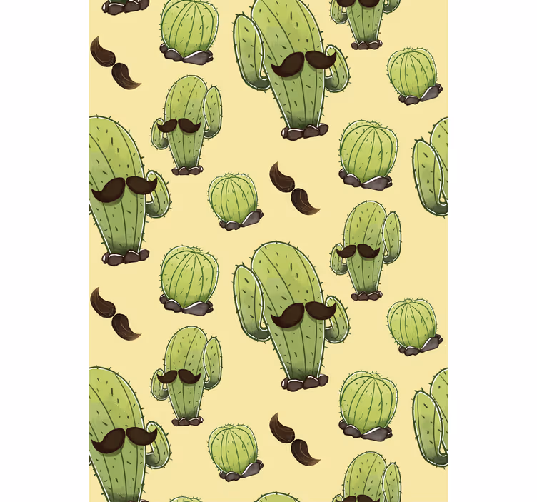 Kaktus med mustasch Rullgardin vardagsrum - Tenstickers