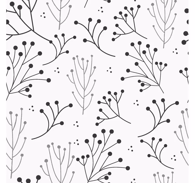 Minimalistisk blommig Rullgardin modern - Tenstickers