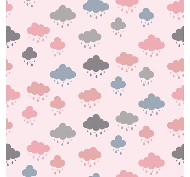 Rosa och grått regn Rullgardin moln - Tenstickers
