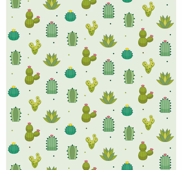 Grönt mönster Rullgardin kaktus - Tenstickers