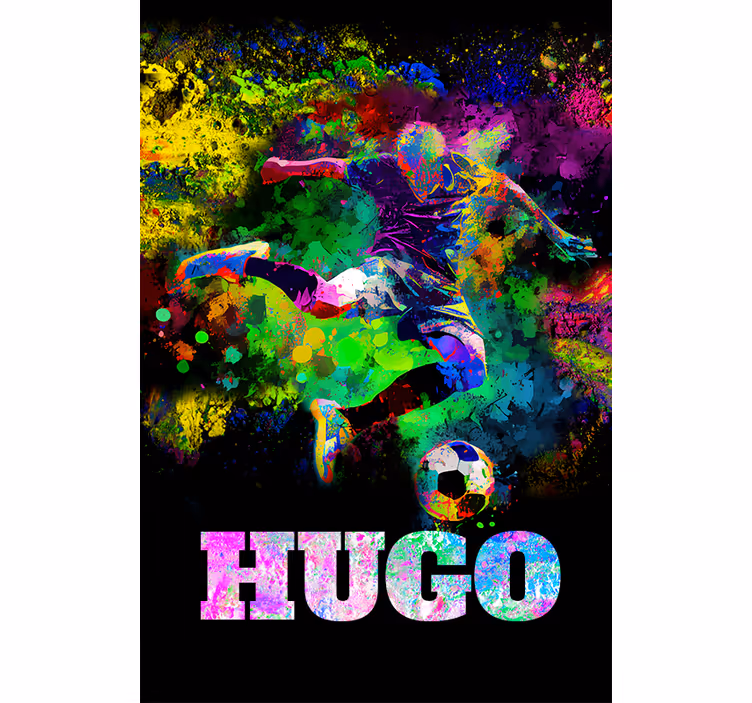Färgglad design Rullgardin fotboll - Tenstickers