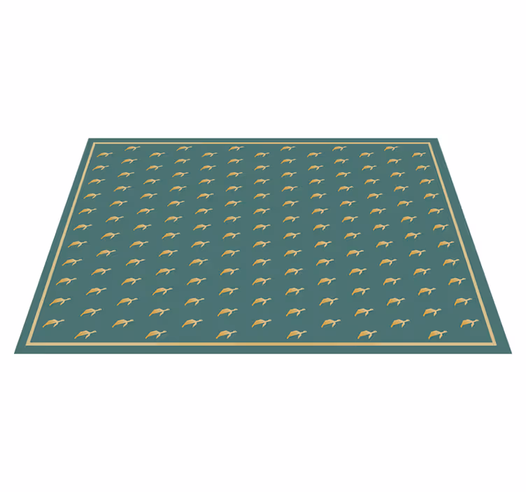 Geometriska sköldpaddor gröna bordstabletter - Tenstickers