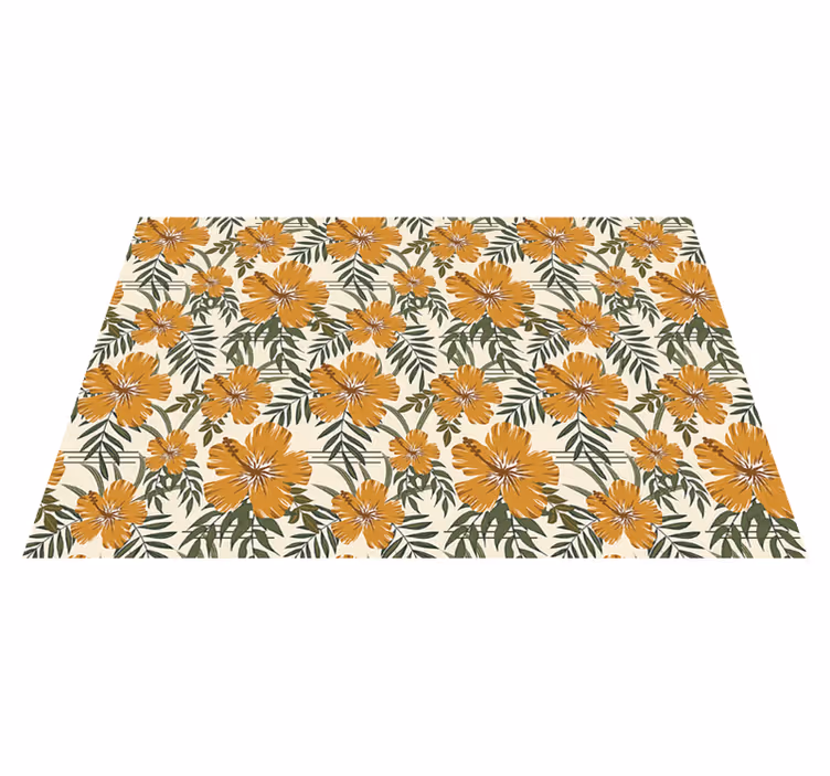 Gula tropiska blommor texturerade bordstabletter - Tenstickers