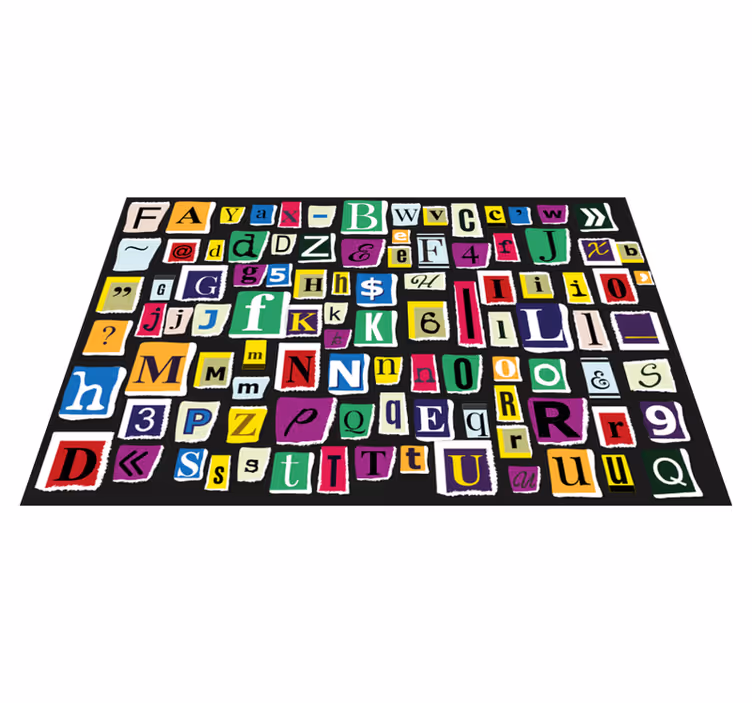 Färgglada bokstäver moderna bordstabletter - Tenstickers