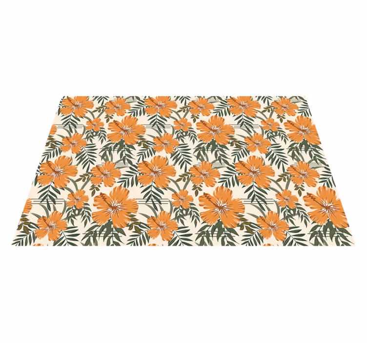 Tropisk blommönster bordstabletter original - Tenstickers