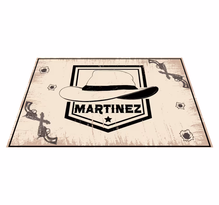 Cowboyhatt med namnnamn bordstabletter - Tenstickers