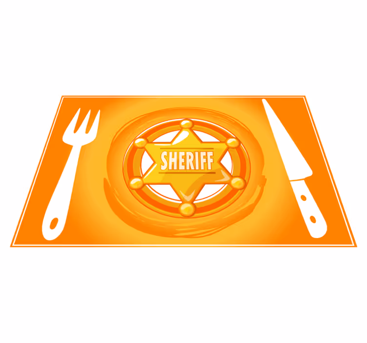 Sheriffstjärna tema bordstabletter original - Tenstickers