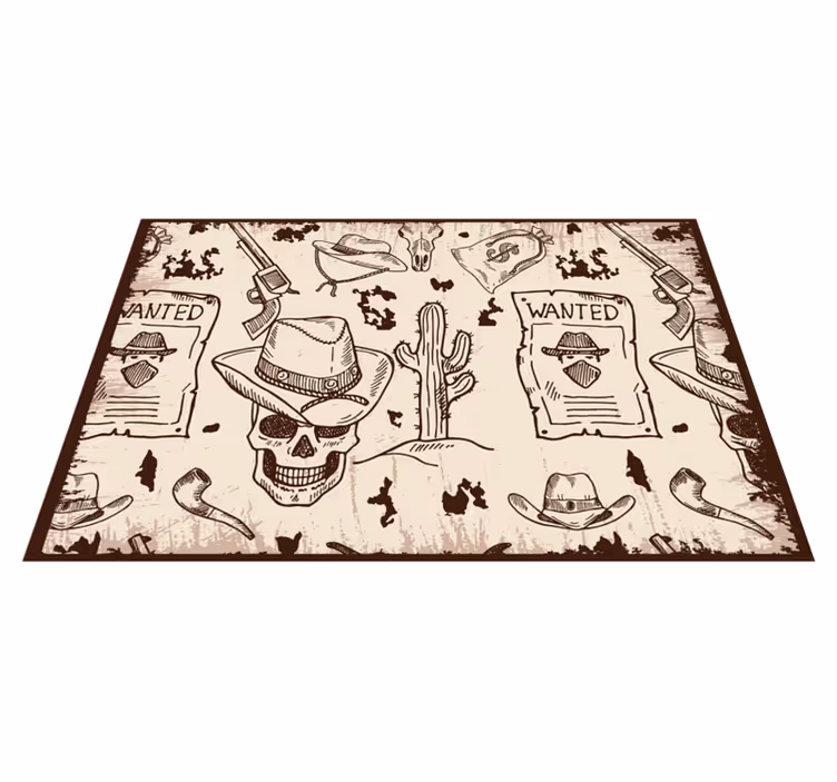 Skalle och cowboyteman bordstabletter original - Tenstickers