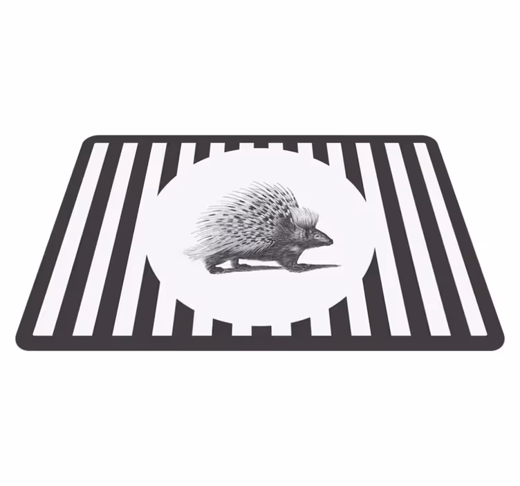 Porcupine art svartvita trendiga bordstabletter - Tenstickers