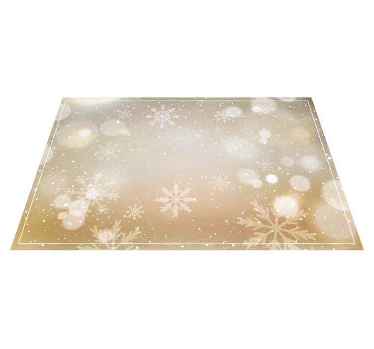 Silver och guld snöflingor jul bordstabletter - Tenstickers