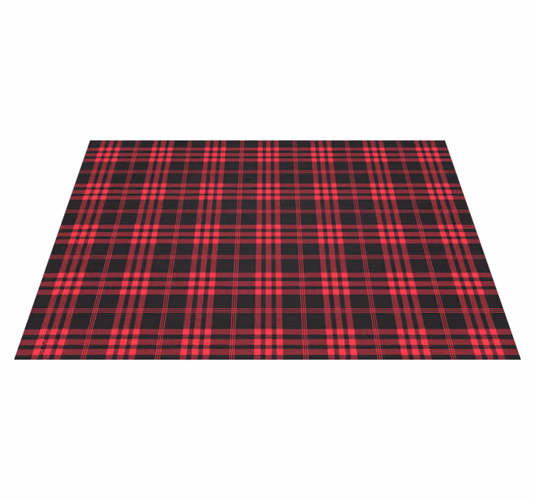 Röd tartan jul bordstabletter - Tenstickers