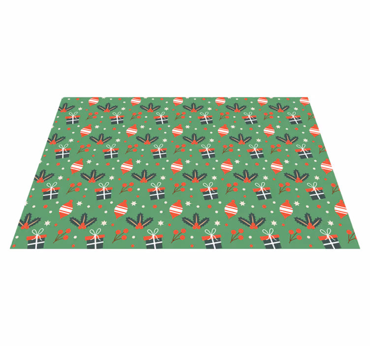 Gröna godis mönster jul bordstabletter - Tenstickers