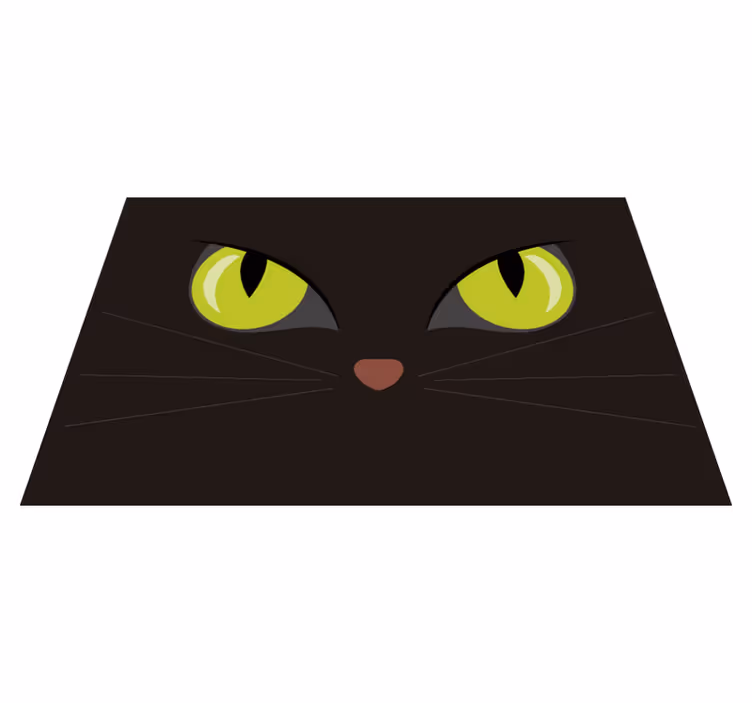 Skrämmande svart halloween kattplattformar - Tenstickers
