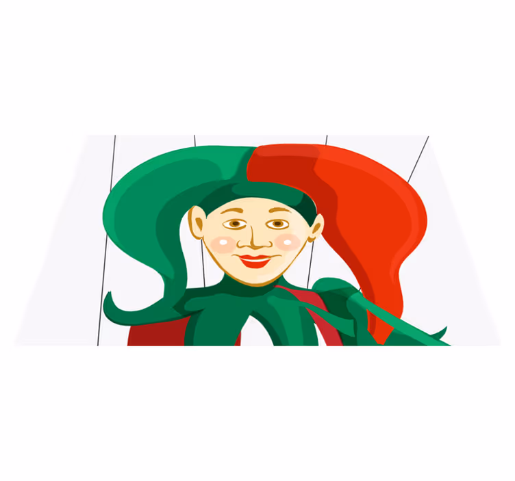 Bordstabletter original jester karaktärsillustration - Tenstickers