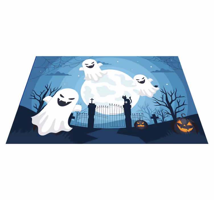 Läskiga spöken halloween bordstabletter - Tenstickers