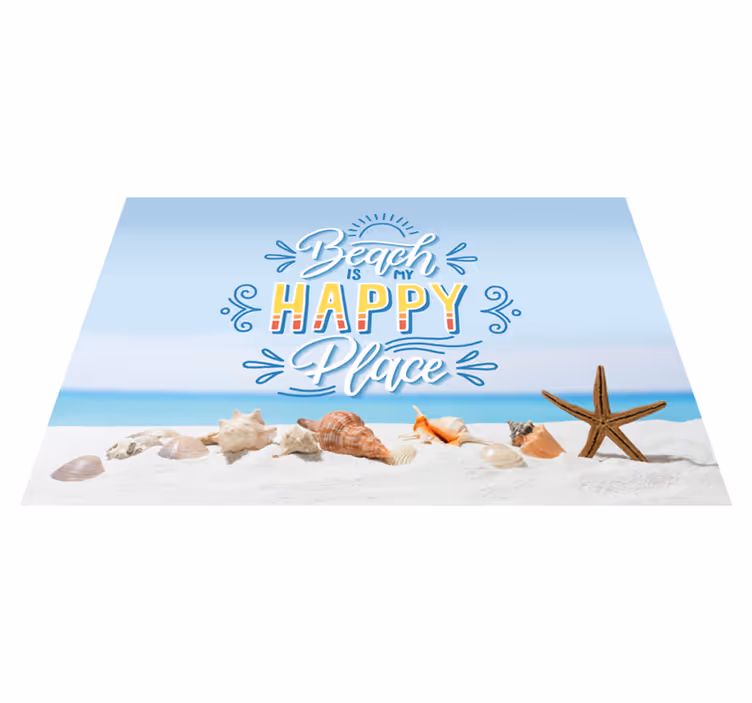 Bordstabletter texter strand lycklig plats - Tenstickers