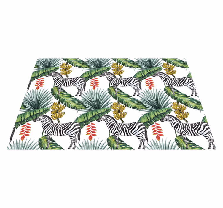 Zebra leaf pattern bordstabletter - Tenstickers