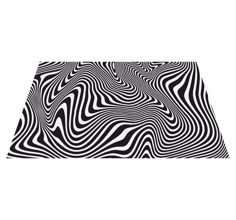 3d-effekt linjer zebra bordstabletter - Tenstickers