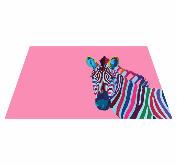 Popkonst zebra vinyl bordstabletter - Tenstickers