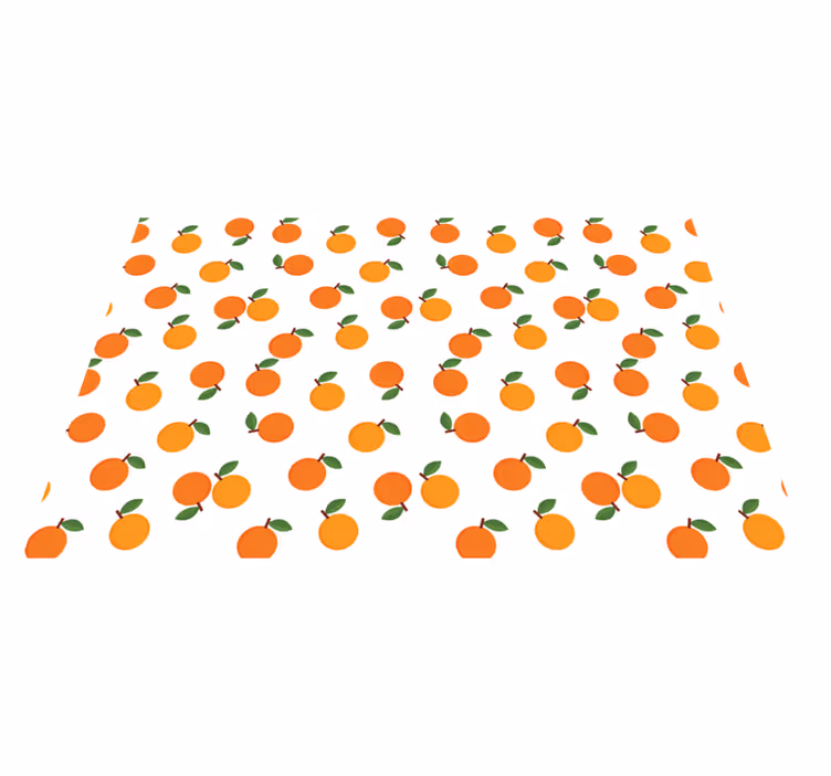 Tecknade apelsiner citrusplattmat - Tenstickers