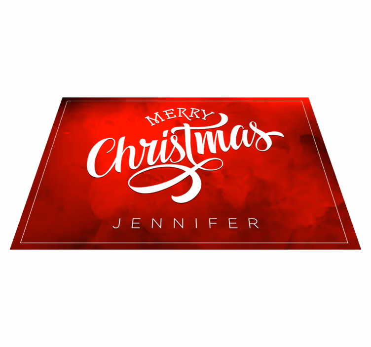 God jul text röda bordstabletter - Tenstickers