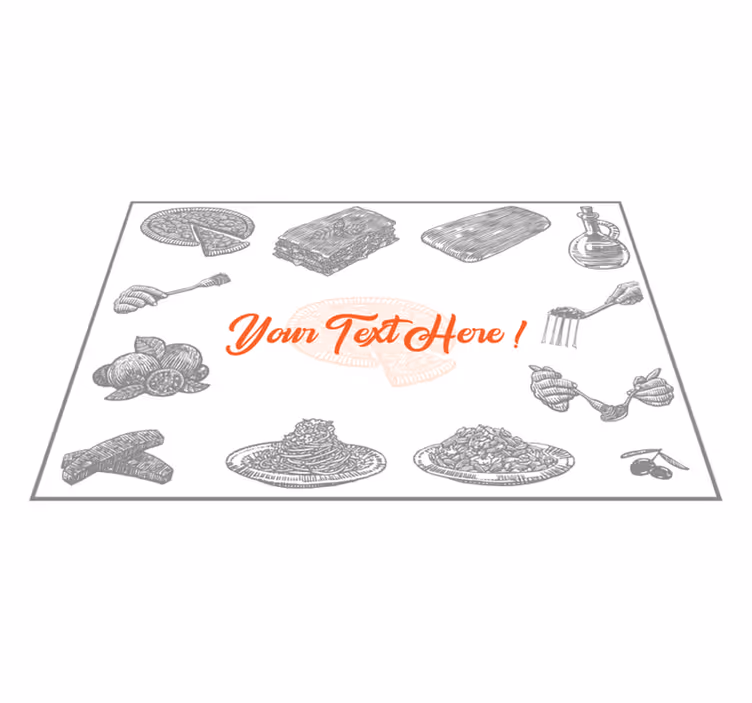 Bordstabletter original matillustrationsstil - Tenstickers