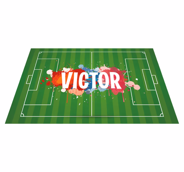 Fotbollsplan med namnplattformar - Tenstickers