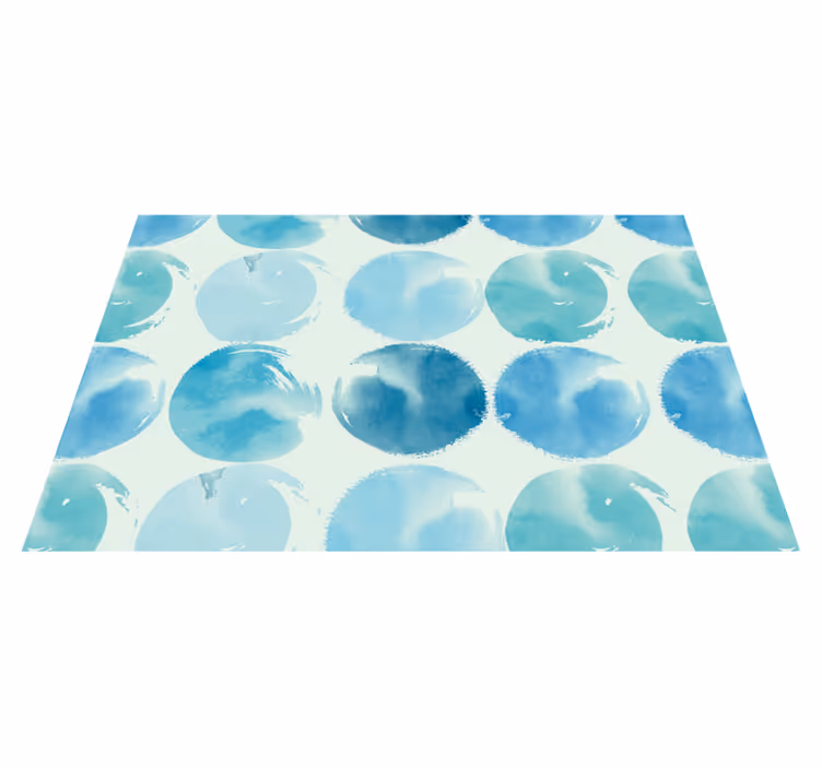 Turkos abstrac cirkel original bordstabletter - Tenstickers