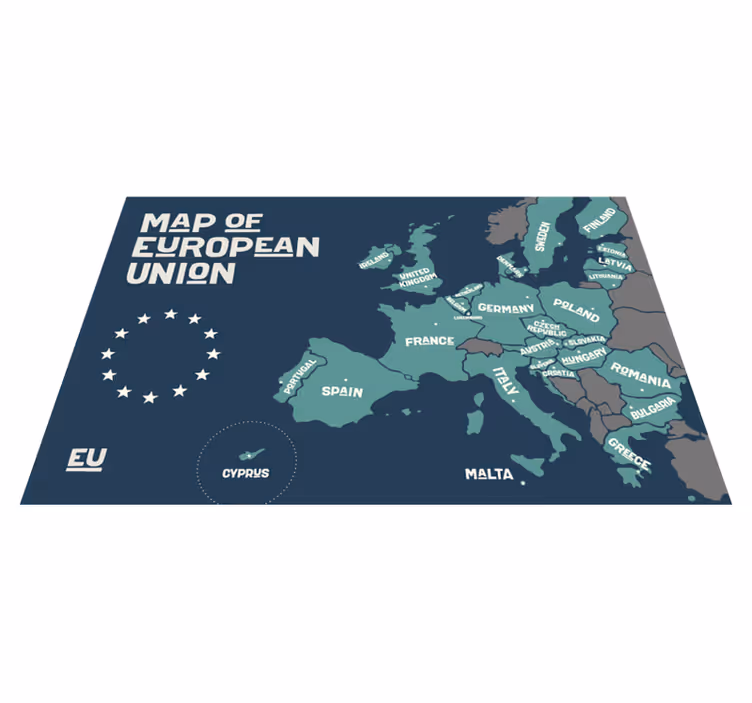 Bordstabletter texter karta över europeiska unionen - Tenstickers