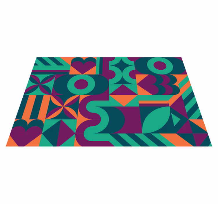 Färgade geometriska mönster moderna bordstabletter - Tenstickers