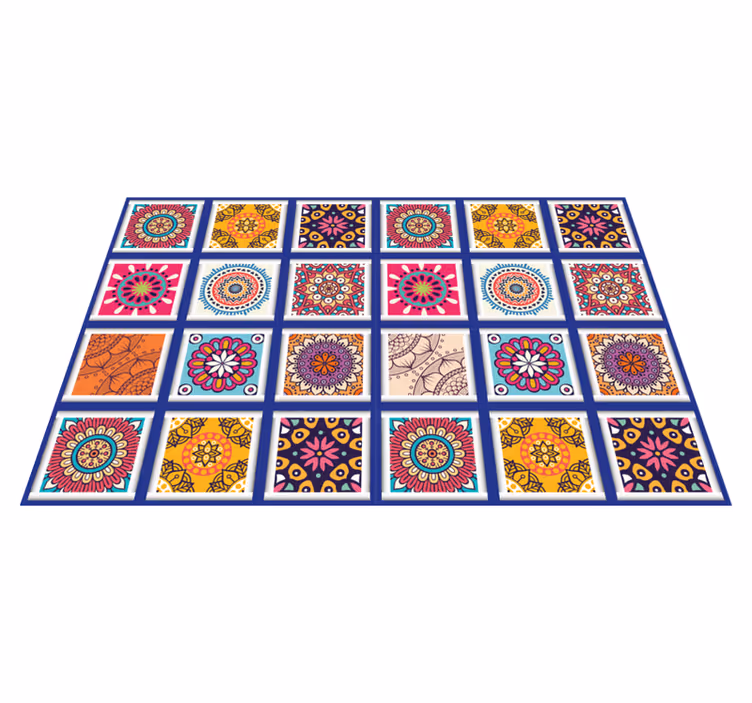 Bordstabletter original geometriska blommönster - Tenstickers