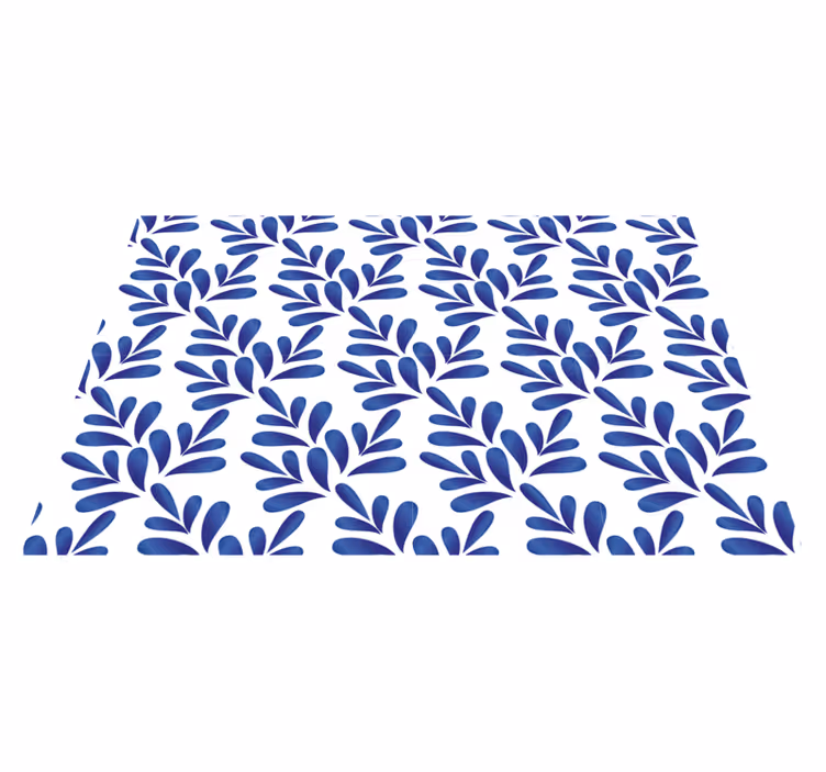 Blå porslin eleganta plattor - Tenstickers