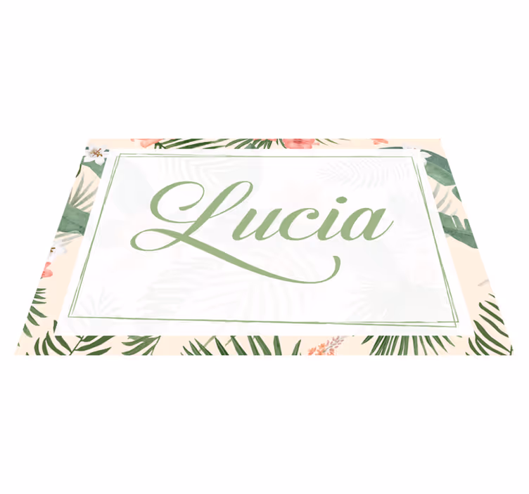 Bordstabletter med namn floral namn design - Tenstickers
