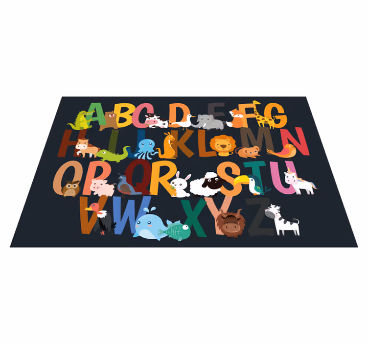 Djur alfabet engelska barn bordstabletter - Tenstickers